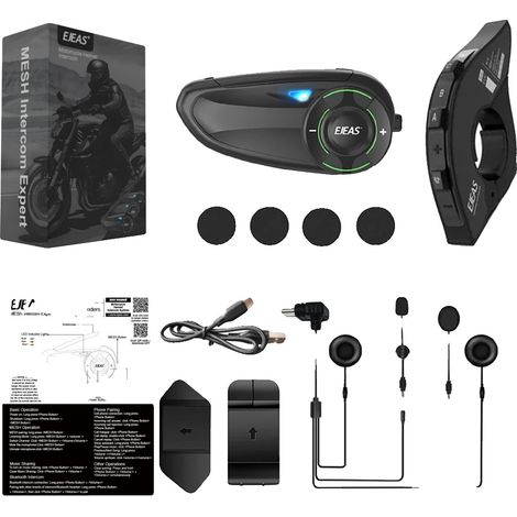 Casco protector, conectividad Bluetooth, diseño impermeable, 1 PC Q8 y 1 PC EUC (1/2)