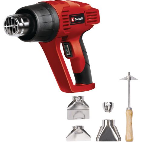 Einhell Décapeur thermique TH-HA 2000/1 (2000 W, Position stable assurée) Livré avec grattoir à peinture, buse large, buse à réflecteur, buse à jet plat, buse de réduction