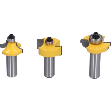 Lot de 3 fraises à porte Shaker, lames premium durables antirouille en acier 45, tige 1/2 pouce, conception anti-recul pour défonceuse. (1/5)