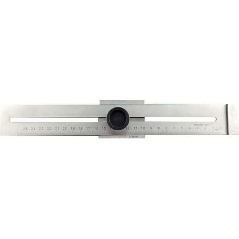 Règle de traçage chromée mate graduée au laser, graduation en mm, bord de traçage trempé, tailles Nom: 250 mm Mesure en inox (1/4)