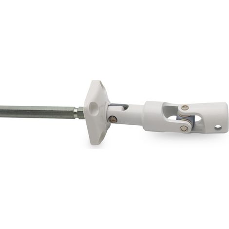 Store Menuiserie – Sortie de caisson pour volet roulant manuel – Longueur 175 mm – Diamètre 12 mm – Déport 43 mm – Platine 30 x 30 mm – Tige hexagonale 6P7 mm (1/5)