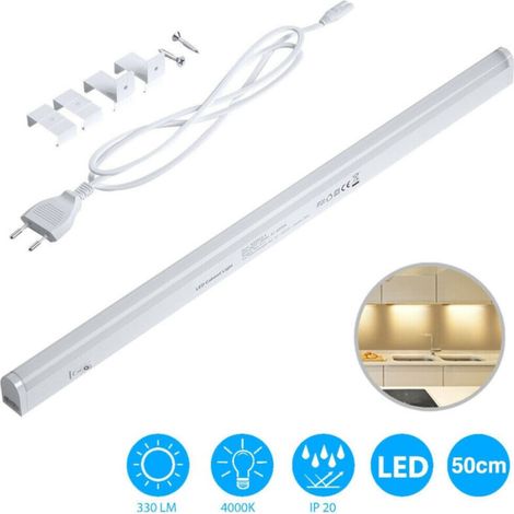 YMYNY Lampe sous meuble 50 cm, barre LED pour meuble de cuisine, 750 lm, blanc chaud (1/4)