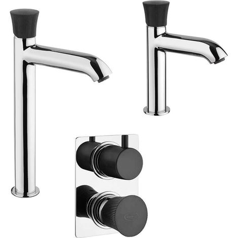 Set miscelatori  Jacuzzi Rubinetteria Lavabo alto bidet e doccia incasso con deviatore Illumina (1/5)