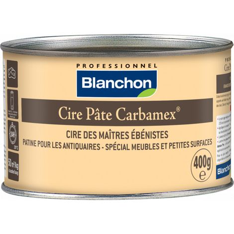 Blanchon – Cire pâte pour bois dur antic blond 400g – Rendement 50 m²/Kg – Protection contre l'humidité – Application précise et soignée