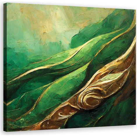 Tableau déco Vert Abstraction 50x50 (1/5)