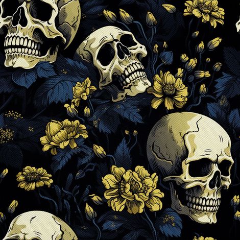 Tela decorativa para exteriores Oxford - Motivo de calavera I DX4642 (1/5)