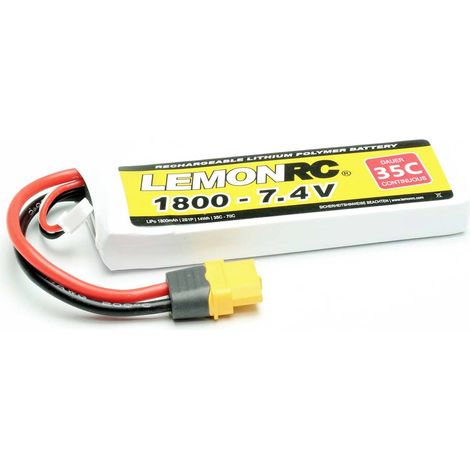 LemonRC Pack de batterie (LiPo) 7.4 V 1800 mAh Nombre de cellules: 2 35 C Softcase XT60 C847752