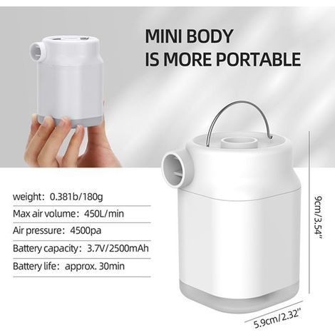 USB Outdoor Multi-functional Portable Electric Mini Lithium Battery with Light and Wireless Inflation Pump (1/4)