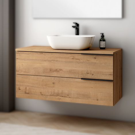 THE BATH POINT Mueble de Baño Sin Lavabo Triskel TOP, Roble con Preciosa Veta, Ancho de 60 cm (1/5)