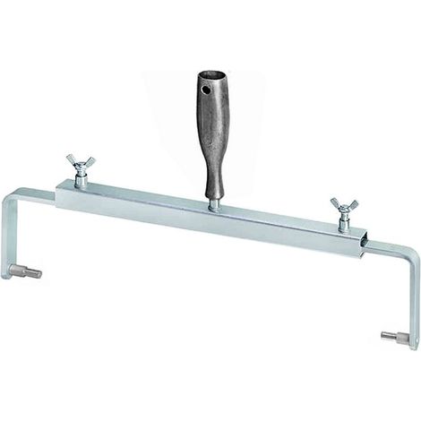 Monture de rouleau en acier pour rouleaux de 300 à 500 mm – 2 bras en aluminium réglables – Pour chantiers humides – Rota