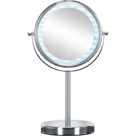 Miroir de maquillage LED Argent (1/2)