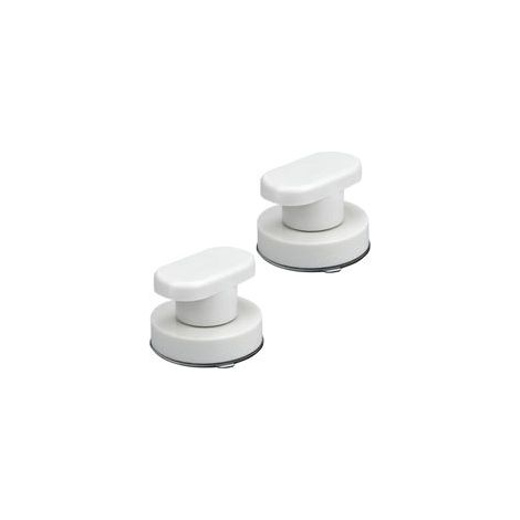 Lot de 2 poignées à ventouse pour siège de toilette, poignée de porte, tiroir à ventouse avec ventouse puissante pour porte en verre, miroir en verre pour salle de bain (1/5)