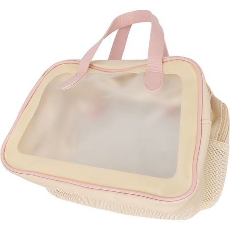 Trousse de toilette sèche/humide en maille respirante, grande capacité, avec compartiments et système de drainage portable. (1/5)