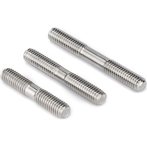 Acier Inoxydable Double Goujon Vis Boulon Goujon à Double Extrémité, M6×35mm (1/5)