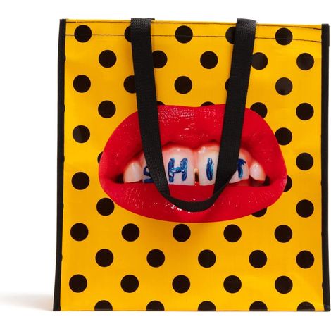 Shopper Bag Big Shit 40x42x13,5 cm Gialla SELETTI (1/3)