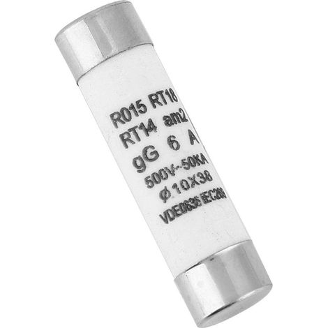6A 500V 10X38 Fuse with Indicator Device 10pcs High Breakingacity Ceramic Mounting Through Hole (1/5)