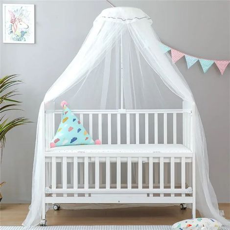 Moustiquaire pliable pour berceau, blanche, 200 cm, pour enfants et bébés (1/5)