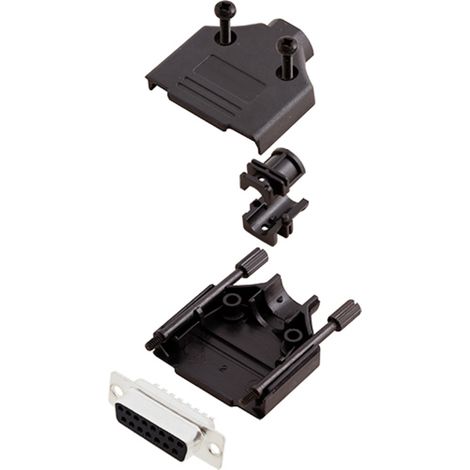 TRU COMPONENTS TCDTPKP15DMSK 7708840 D-SUB Buchsenleisten-Set 180 ° Polzahl: 15 Lötkelch 1 St.