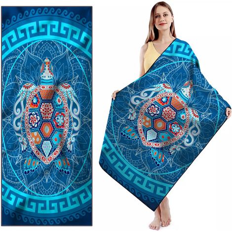 160x80 Cm , Serviette De Plage En Microfibre Ultralgre, Schage Rapide, Couverture De Plage Absorbante, Serviette De Bain Douce Et Facile Entreten (1/5)