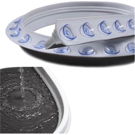 Bande d'étanchéité en silicone à ventouses pour douche, seuil de (1/5)
