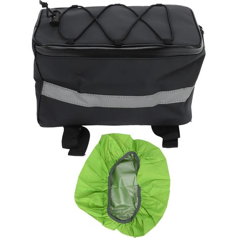Sacoche de porte-bagages arrière vélo imperméable réfléchissante grande capacité 8L avec housse de pluie pour cyclisme extérieur (1/5)