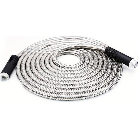 Tubo Acqua Giardino in Acciao Inox Leggero Anti-Nodo 7 Metri (1/5)