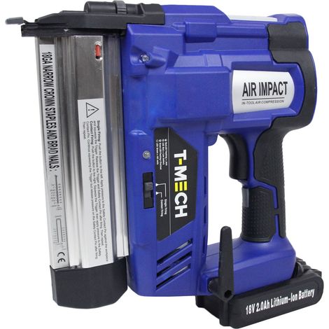 T-Mech Nail & Staple Gun with Additional Battery