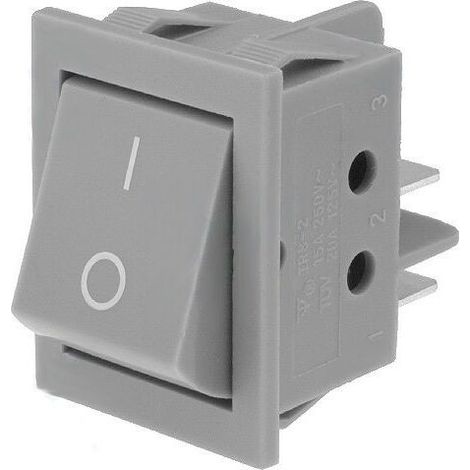 Interrupteur à bascule gris bipolaire 15a/250vac On-off (non lumineux) Rs2013c3gr