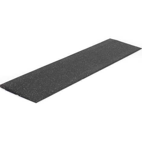 Sportboden-Gummikante 'FIFTEEN'- 100x25 cm - 20 mm dick - EPDM/SBR Gummi - Dunkelgrau-Schwarz (1/5)