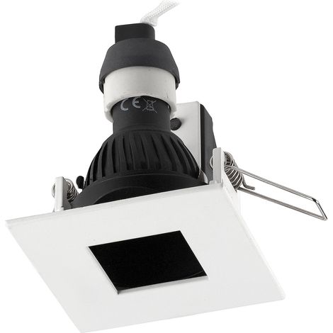 Foco De Techo Downlight 82Mm Cuadrado Para Bombilla Gu5.3 De Aluminio. Color Blanco (1/3)