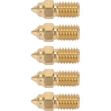 5 Buses en Laiton M6 pour Imprimantes 3D Creality Ender 5 S1 et Ender 7, Diamètre 1.75mm, 0.4mm/0.02in, Haute Précision (1/5)