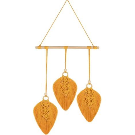 Tapisserie murale en macramé, style bohème, tissée à la main, idéale pour un cadeau. (1/5)