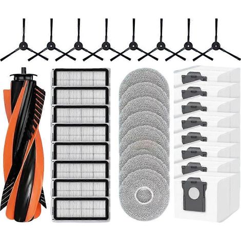 pour Cecotec Conga X70 Robot brosse principale, brosse latérale, filtre HEPA et serpillière sac à poussière (1/5)