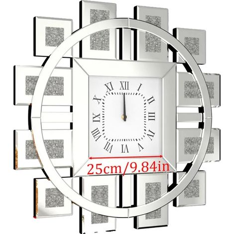 Wanduhr, modernes Design, Quarzwerk, silberfarben, 31,5 Zoll (1/2)