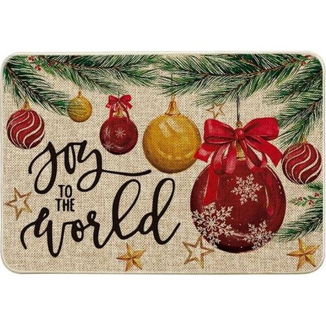 1 pcs - Paillasson de Noël - Décoration d'hiver saisonnière - Tapis de sol pour l'intérieur et l'extérieur - 40 x 60 cm (1/5)