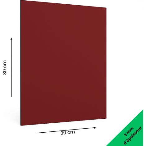 Panneau aluminium composite Bordeaux 300x300 mm – Épaisseur 3 mm – Plaque rigide déco ou pro, intérieur/extérieur (1/4)