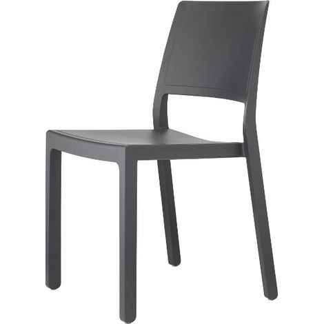 Chaise de jardin, 6 Chaises jardin Kate SCAB design Noir en Plastique, Scab design (1/3)