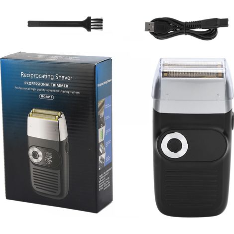 Rasoir électrique rechargeable à lames pour homme, tondeuse barbe et cheveux tête rasée, écran LCD, coupe-moustache (1/5)