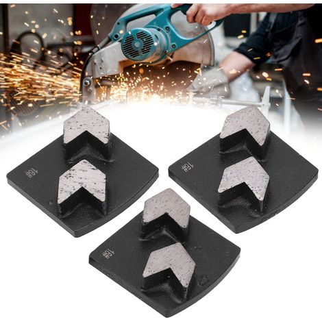 Blocs de meulage diamantés pour béton et ciment, dents en forme de flèche en queue d'aronde, noir n° 16 (1/5)