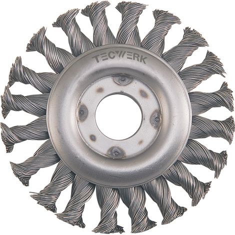 Cepillo  redondo  D.115mm  alambre  0,5mm  STA  12mm  12500min-¹  TECWERK (1/2)