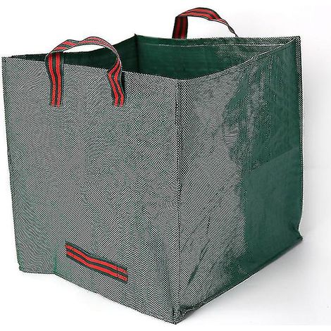 Grands sacs à déchets de jardin - Lot de 1 sac à feuilles, sacs à compost, seaux à feuilles, sacs carrés pour mauvaises herbes (1/4)