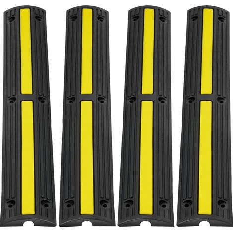 Rampe de Protection Câble 100 x 15 x 3,1 cm, 4PCS Passage de Câble Sol 1 Canal 3x2 cm Capacité de Charge 8 164 kg Passe Câble Ralentisseur Couverture de Fil de (1/5)