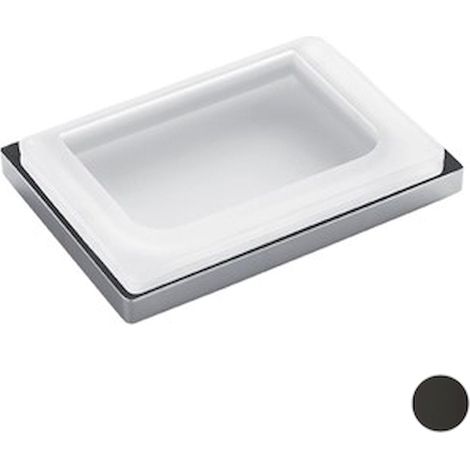 COLOMBO DESIGN Look porta sapone appoggio vetro satinato grafite codice prod: B16400GL-VAN (1/2)