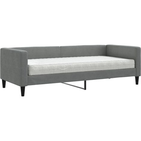 Maison Exclusive - Divano Letto con Materasso Grigio Scuro 80x200 cm in Tessuto