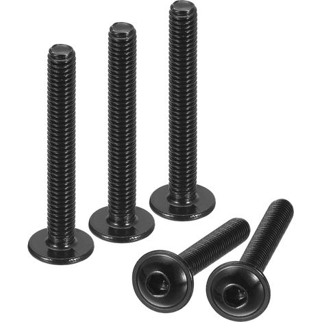 25 Pcs Vis À Tête Cylindrique À Embout Hexagonal M4x45mm (Noir) (1/5)