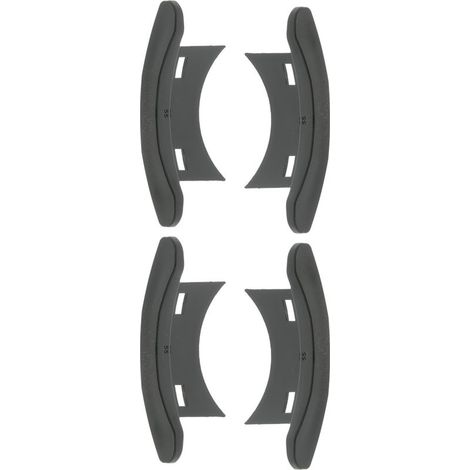 4x Schwarze PVC-Führungskappen für Rollladen – Fensterwindenhalterung – Für 55 mm x 13/14 mm Aluminiumlamellen – Öffnungs- und Schließgleiter (1/3)