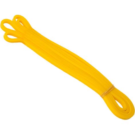 Bande élastique extensible jaune, ergonomique, multifonctionnelle, robuste et durable pour le fitness et l'entraînement musculaire. (1/5)