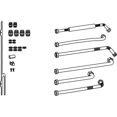 Bosch Accessori di installazione CS 10 Set di collegamento orizzontale, 1 circuito di riscaldamento, 7738112112