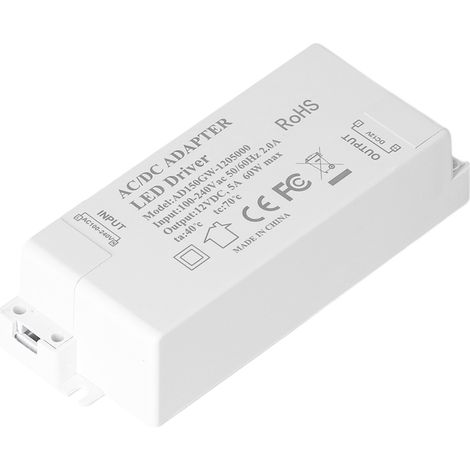 Konvolut von 5 DC12V 5A 60W LED-Netzteiltransformatoren AC100-240V für DIY-Beleuchtung (1/5)