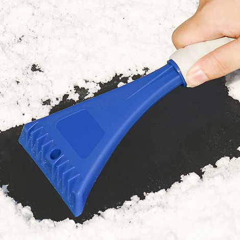 Set di 2 raschietti per ghiaccio per parabrezza auto, 10,8 x 3,2 x 27 cm, raschietto antighiaccio con manico in schiuma per camion, SUV, parabrezza auto, strumento per la rimozione della neve, blu